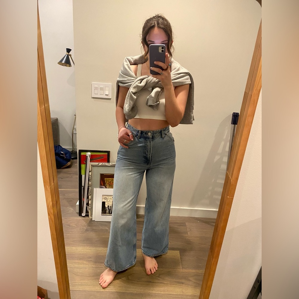 Reformation Light Wash Straight Jeans